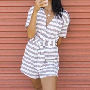 Sabo Skirt striped knit romper